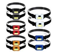 POCKETMAN Pack 10 LED Headlamp COB Super Bright Lightweight Headlight Waterproof Head Torch Lamp for Outdoor Camping Lighting Night Running Emergency