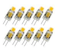 POCKETMAN Pack of 10, G4 LED Lamp 12v AC/DC COB Led Bulb Light 1.5W Warm White r 360 Beam Angle