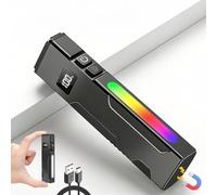 POCKETMAN Rechargeable LED Torch, 1000 Lumens Portable 10 Modes (with 395 nm UV, Red Light), Extremely Bright Side Light Clip Torch, Suitable for Emergencies, Camping, Repairs, Outdoor