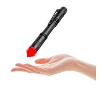 POCKETMAN Red Light Torch LED Pen Flashlights, One Modes Pocket Flashlight with Clip, 1 Pack Red Light Flashlights for Work,Astronomy, Aviation, Night Observation