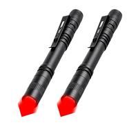 POCKETMAN Red Torch LED Pen Flashlights, Mini, Waterproof Pocket Flashlight with Clip, Small Red Light Flashlights for Work,Astronomy, Aviation, Night Observation (2 pcs)