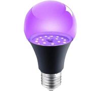POCKETMAN UV Light Bulb E27 Night Bulb 395nm Purple Lighting Party Light Bulb Neon Light Colors for Party and Other Various Scen (Black)