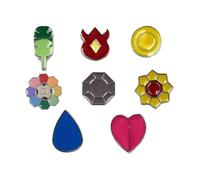 Pockets Monster Generation 1-6 Gym Badge, Game Collection Badges Set of 8pcs with Collection Box Gift for Boy and Girls