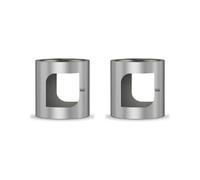 PockeX Replacement Glass for Aspire, TVDC, 2ml Cartridge Capacity, No Nicotine (Silver-2 Pack)