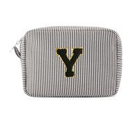 Pocmimut Birthday Gifts for Gifts,Personalized Initial Makeup Bag Cosmetic Pouch Toiletry Bag for Her Mom wife Teacher 18th Birthday Gifts for Girls,A, Black, M, Y