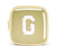 Pocmimut Birthday Gifts for Gifts,Personalized Initial Makeup Bag Cosmetic Pouch Toiletry Bag for Her Mom wife Teacher 18th Birthday Gifts for Girls,A, Mini-Yellow, Mini