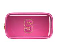 Pocmimut Birthday Gifts for Gifts,Personalized Initial Makeup Bag Cosmetic Pouch Toiletry Bag for Her Mom wife Teacher 18th Birthday Gifts for Girls,A, Small-Magenta, S, S