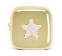 Pocmimut Birthday Gifts for Gifts,Personalized Initial Makeup Bag Cosmetic Pouch Toiletry Bag for Her Mom wife Teacher 18th Birthday Gifts for Girls,A, Mini-Yellow, Mini