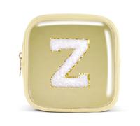 Pocmimut Birthday Gifts for Gifts,Personalized Initial Makeup Bag Cosmetic Pouch Toiletry Bag for Her Mom wife Teacher 18th Birthday Gifts for Girls,A, Mini-Yellow, Mini, Z