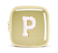 Pocmimut Birthday Gifts for Gifts,Personalized Initial Makeup Bag Cosmetic Pouch Toiletry Bag for Her Mom wife Teacher 18th Birthday Gifts for Girls,A, Mini-Yellow, Mini, P