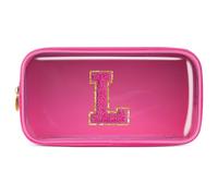 Pocmimut Birthday Gifts for Gifts,Personalized Initial Makeup Bag Cosmetic Pouch Toiletry Bag for Her Mom wife Teacher 18th Birthday Gifts for Girls,A, Small-Magenta, S, L