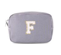 Pocmimut Birthday Gifts for Gifts,Personalized Initial Makeup Bag Cosmetic Pouch Toiletry Bag for Her Mom wife Teacher 18th Birthday Gifts for Girls,A, Blue, M, F