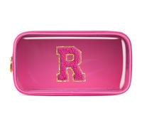 Pocmimut Birthday Gifts for Gifts,Personalized Initial Makeup Bag Cosmetic Pouch Toiletry Bag for Her Mom wife Teacher 18th Birthday Gifts for Girls,A, Small-Magenta, S, R