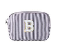 Pocmimut Birthday Gifts for Gifts,Personalized Initial Makeup Bag Cosmetic Pouch Toiletry Bag for Her Mom wife Teacher 18th Birthday Gifts for Girls,A, Blue, M, B