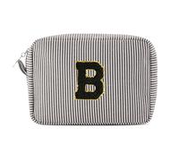 Pocmimut Birthday Gifts for Gifts,Personalized Initial Makeup Bag Cosmetic Pouch Toiletry Bag for Her Mom wife Teacher 18th Birthday Gifts for Girls,A, Black, M, B