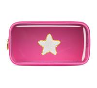 Pocmimut Birthday Gifts for Gifts,Personalized Initial Makeup Bag Cosmetic Pouch Toiletry Bag for Her Mom wife Teacher 18th Birthday Gifts for Girls,A, Small-Magenta, S, Star