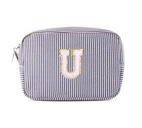 Pocmimut Birthday Gifts,Personalized Makeup Bag Cosmetic Bag Travel Toiletry Bag Girlfriend Teacher Gifts 11 12 13 14 15 16 Years Old Girl Gifts Teen Girl Gifts Trendy Stuff A, Blue, M, U