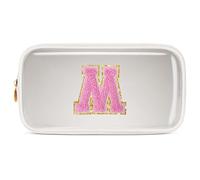 Pocmimut Cute Makeup Bag,Travel Cosmetic Bag for Women Yoga,Picnic,Personalized Makeup Bag for Bestfriend Birthday Gifts with Initial,M