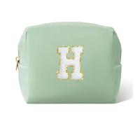 Pocmimut Makeup Bag,Birthday Gifts for 4 5 6 7 8 9 10 11 12 Year Old Girls,Personalized Trendy Stuff Cosmetic Bag Gifts for Teen Girls, Green, S, H