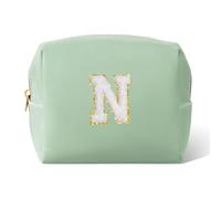 Pocmimut Makeup Bag,Birthday Gifts for 4 5 6 7 8 9 10 11 12 Year Old Girls,Personalized Trendy Stuff Cosmetic Bag Gifts for Teen Girls, Green, Small, N, Green, Small, N