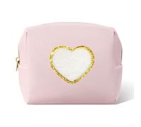 Pocmimut Makeup Bag,Birthday Gifts for 4 5 6 7 8 9 10 11 12 Year Old Girls,Personalized Trendy Stuff Cosmetic Bag Gifts for Teen Girls, Pink, S, Love