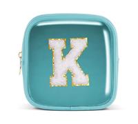 Pocmimut Makeup Bag,Initial Makeup Pouch Cosmetic Bag for Teen Girl Gifts Trendy Stuff - Christmas Gifts Birthday Gifts 18th Gift,K