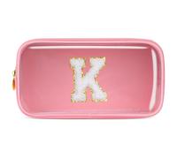 Pocmimut Makeup Bag,Initial Makeup Pouch Cosmetic Bag for Teen Girl Gifts Trendy Stuff - Christmas Gifts Birthday Gifts 18th Gift,K