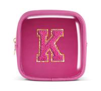 Pocmimut Makeup Bag,Initial Makeup Pouch Cosmetic Bag for Teen Girl Gifts Trendy Stuff - Christmas Gifts Birthday Gifts 18th Gift,K