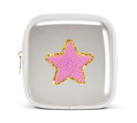 Pocmimut Makeup Bag,Teen Girl Gifts Trendy Stuff for 6 7 8 9 10 11 12 Year Old Girls,Initial Cosmetic Bag Gifts Graduation Teacher Gifts,Star
