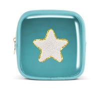 Pocmimut Makeup Bag,Teen Girl Gifts Trendy Stuff for 6 7 8 9 10 11 12 Year Old Girls,Initial Cosmetic Bag Gifts Graduation Teacher Gifts,Star