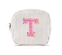 Pocmimut Makeup Bag,Trendy Stuff Cosmetic Bag for Women & Teen Girls, Ideal Birthday Gift for Girlfriend, Teacher & Mother, Mini-White, Mini, T