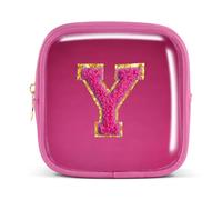 Pocmimut Preppy Makeup Bag,Cosmetic Bag Pouches Toiletry Bag for Graduation Gifts Birthday Gift Teacher Gifts for Girls,Y