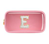 Pocmimut Unique Makeup Bag,Teen Girl Gifts Trendy Stuff for 6 7 8 9 10 11 12 Year Old Girls,Initial Makeup Pouch for Birthday Gift Graduation Gifts,E