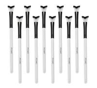 POCMKO 10 PCS Curved Fluffy Lash Cleaning Brushes, Eyelash Extension Shampoo Cleansing Brushes, Swoop Eyelash Cleanser Brush Sets