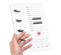 POCMKO Lash Trays for Eyelash Extension, Acrylic Eyelash Extension Tiles, Super-size Lashes Pallet, Lash Tray for Lash Extension Supplies (Transparent)