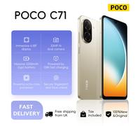 POCO C71 4G 3+64GB Global Version 6.88" 120Hz Screen Powered by a UNISOC T7250 Processor 32MP AL Dual Camera 5200mAh Battery Gold