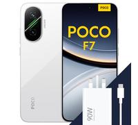 POCO F7 Smartphone, 12+512GB, White, Flagship Snapdragon® 8s Gen 4, 6500mAh battery, 50MP Sony camera with OIS, 6.83" 1.5K 120Hz AMOLED display (Included power adapter)