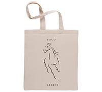 Poco Legend Horse Reusable Cotton Beige Shopping Bag