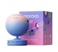 POCOCO Galaxy Star Projector for Bedroom with Replaceable Optical Film Discs, Home Planetarium Night Light Projector with High-Definition Soft Light for Relax, Study, and Meditate, Stress Relief Gifts