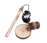 Pocoiau 1/12 Miniature Gnomes Accessories Campfire with LED Oil Lamp for Dollhouses Winter Landscapes and Christmas Decoration Dollhouses Accessories