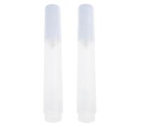 Pocoiau 2 Pcs/Set 8mm Tilted Head Refillable Paint Pen Empty Markers Fillable Pen for Watercolor Rock Painting