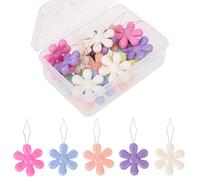 Pocoiau 20pcs / box Flower Shape Wire Loop Needle Threaders for Cross Embroidery Sewing Needlework Thread Guide Threader for Hand Machine Small Eye Embroidery Tool Simple Kit Inserter Auto Wire