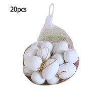 Pocoiau 20Pcs Easter Eggs Happy Day for W/Hanging Lanyard Drawing Kits Egg for House Outdoor D Decorations for Tree Flags for the Home Signs