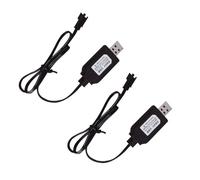 Pocoiau 2Pcs 4.8V 250mA USB Charging Cable with SM2.0 2P Plug Adapter for Old Version Excavators and Vehicles
