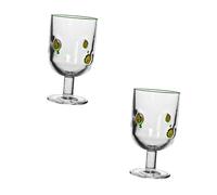 Pocoiau 360ml Lemon Design Glass Tumblers For Beverages Home Decor Sturdy Clear Barwares Kitchen Dining Accessories Lemon Painting Pubs Glasses