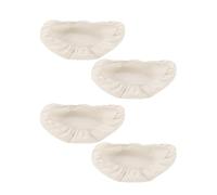 Pocoiau 4 Pieces Cotton Linen Bread Baking Bowl Covers Reusable Elastic Cloth Lid For Fermenting And Storing Food Linen Cotton Baking Cloth Set