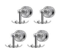 Pocoiau 6 Arm Rotating Suction Cup Holders with Full Turn Installation Without Flexible Wall Hold for Kitchen Bath Storage Modern Cream Wall Hook Home Decors