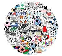 Pocoiau Assorted Football Decal Pack for Bottles Car Electronics 100 Count Soccer Theme Stickers Soccer Stickers for Kids