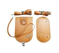Pocoiau Backpack Sewing Craft Set PU Leather Bag Bottom Base And Covers Adjustable Strap For Crochet Purse Making Accessories Travel Purse Making Materials