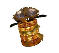 Pocoiau Beautiful Rose Lamp 3 Color and Simple Control for Interior Decoration Bedlight Rechargeable Cordless Touch Table Rose